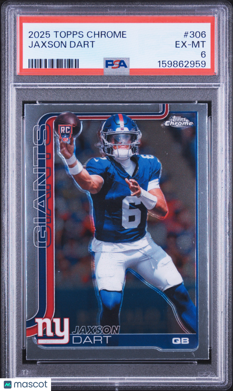 2025 Topps Chrome Jaxson Dart #306 PSA 6