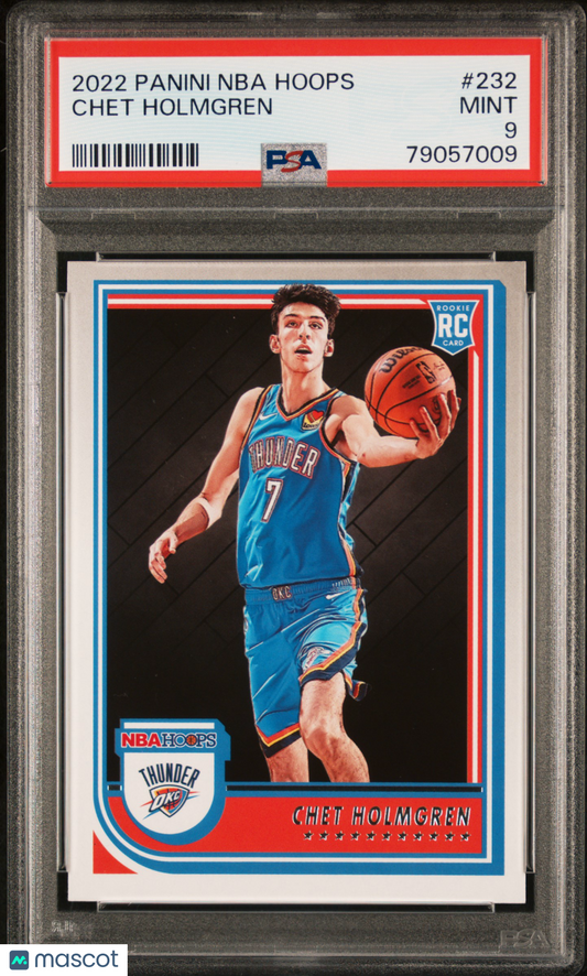2022 Panini NBA Hoops Chet Holmgren #232 PSA 9