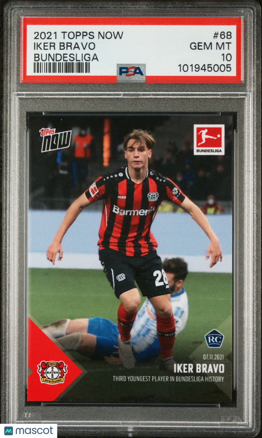 2021 Topps Now Bundesliga Iker Bravo #68 PSA 10