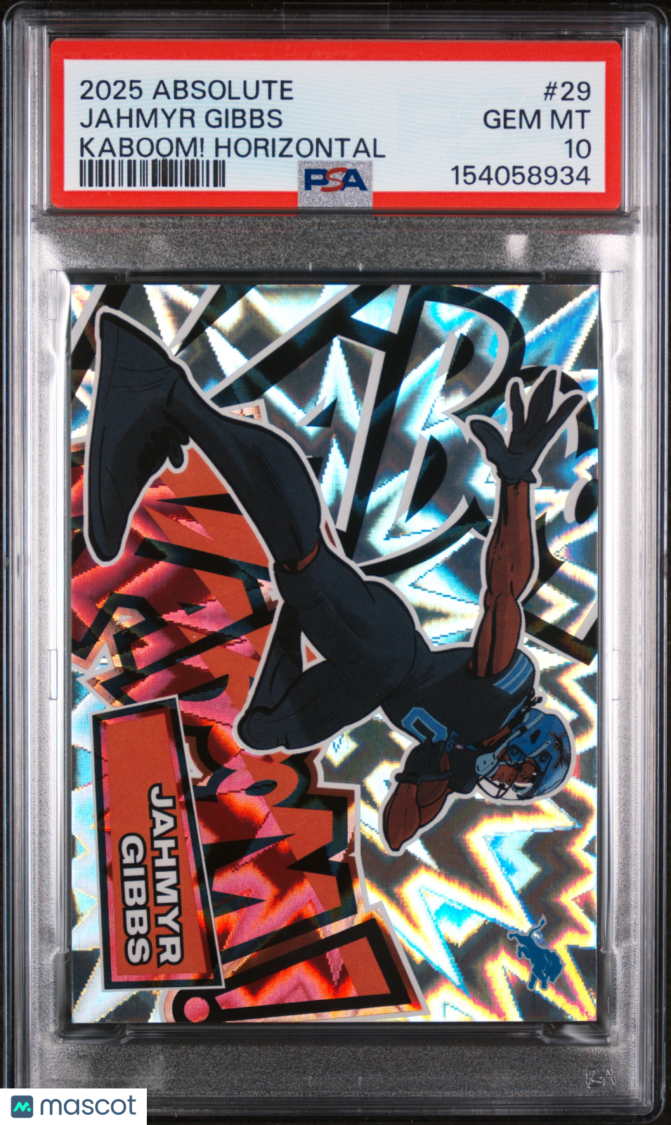 2025 Panini Absolute Kaboom! Horizontal Jahmyr Gibbs #29 PSA 10