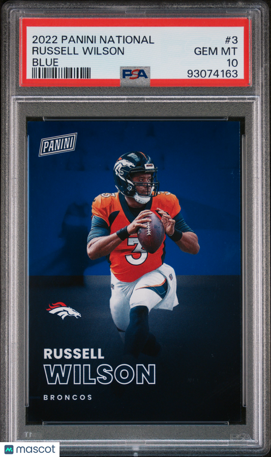 2022 Panini National Russell Wilson #3 Blue PSA 10