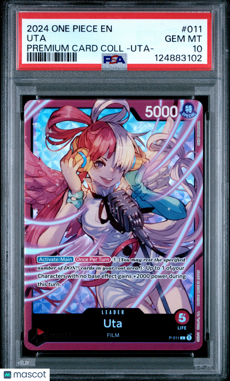 2024 One Piece Premium Card Collection -Uta- Uta #011 PSA 10