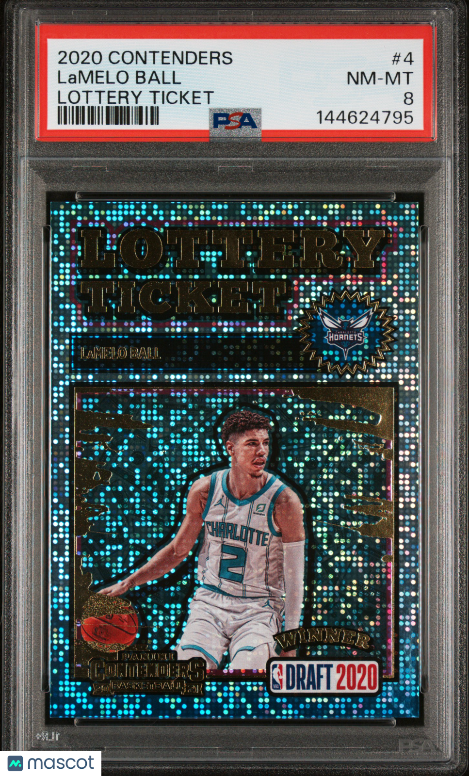 2020 Panini Contenders Lottery Ticket Lamelo Ball #4 PSA 8