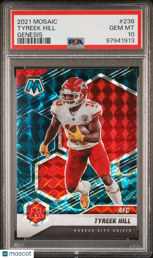 2021 Panini Mosaic Tyreek Hill #238 Genesis PSA 10