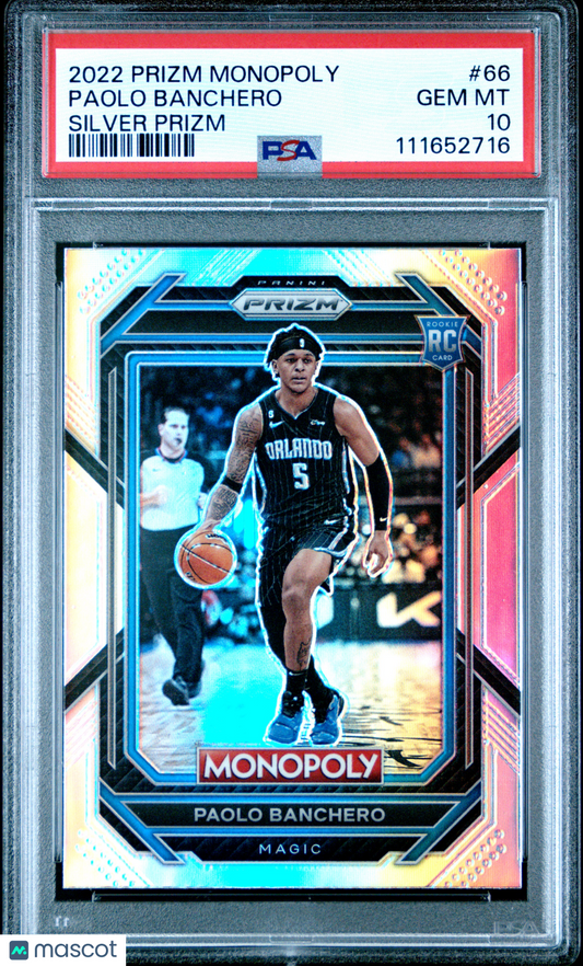 2022 Panini Prizm Monopoly Paolo Banchero #66 Silver PSA 10