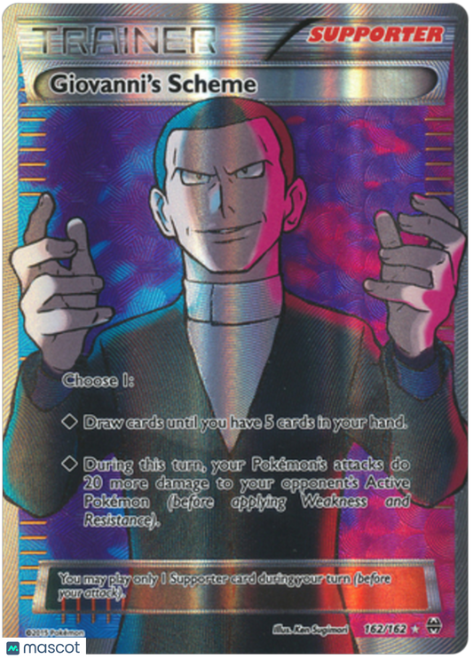 2015 Pokemon XY BREAKthrough Giovanni's Scheme #162 Unlimited AGS 10