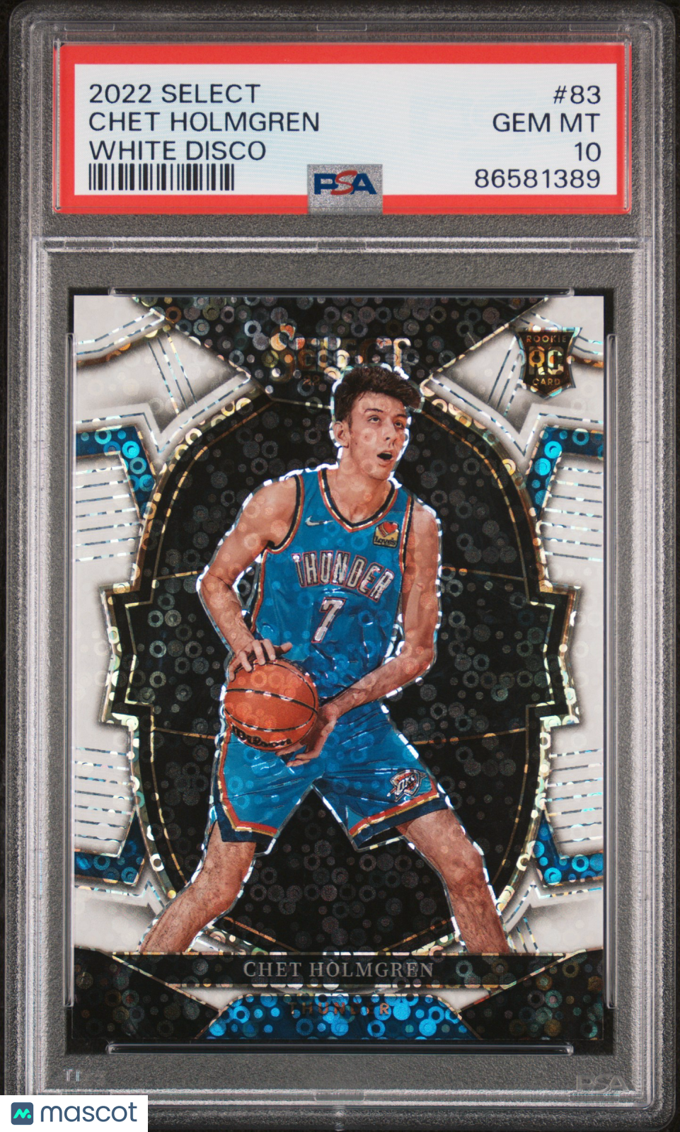 2022 Panini Select Chet Holmgren #83 White Disco PSA 10