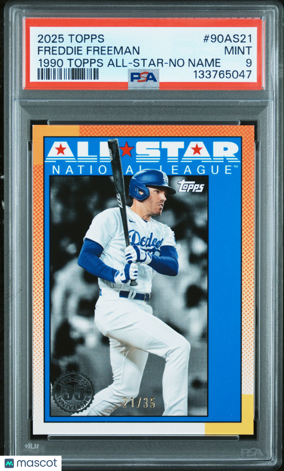 2025 Topps 1990 Topps All-Star Freddie Freeman #90AS21 /35 PSA 9