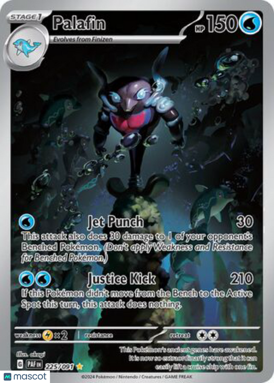 2024 Pokemon Paldean Fates Palafin #225 LEGENDARY AGS 10