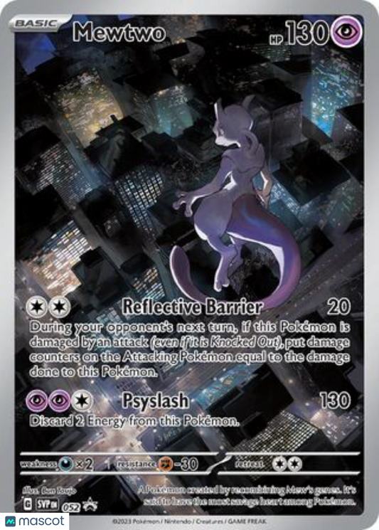 Pokemon 2023 Scarlet and Violet Promos Mewtwo #052 Unlimited AGS 10