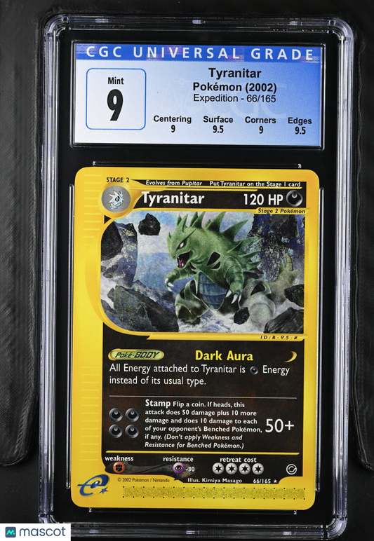 2002 Pokemon Expedition Tyranitar #66/165 CGC 9