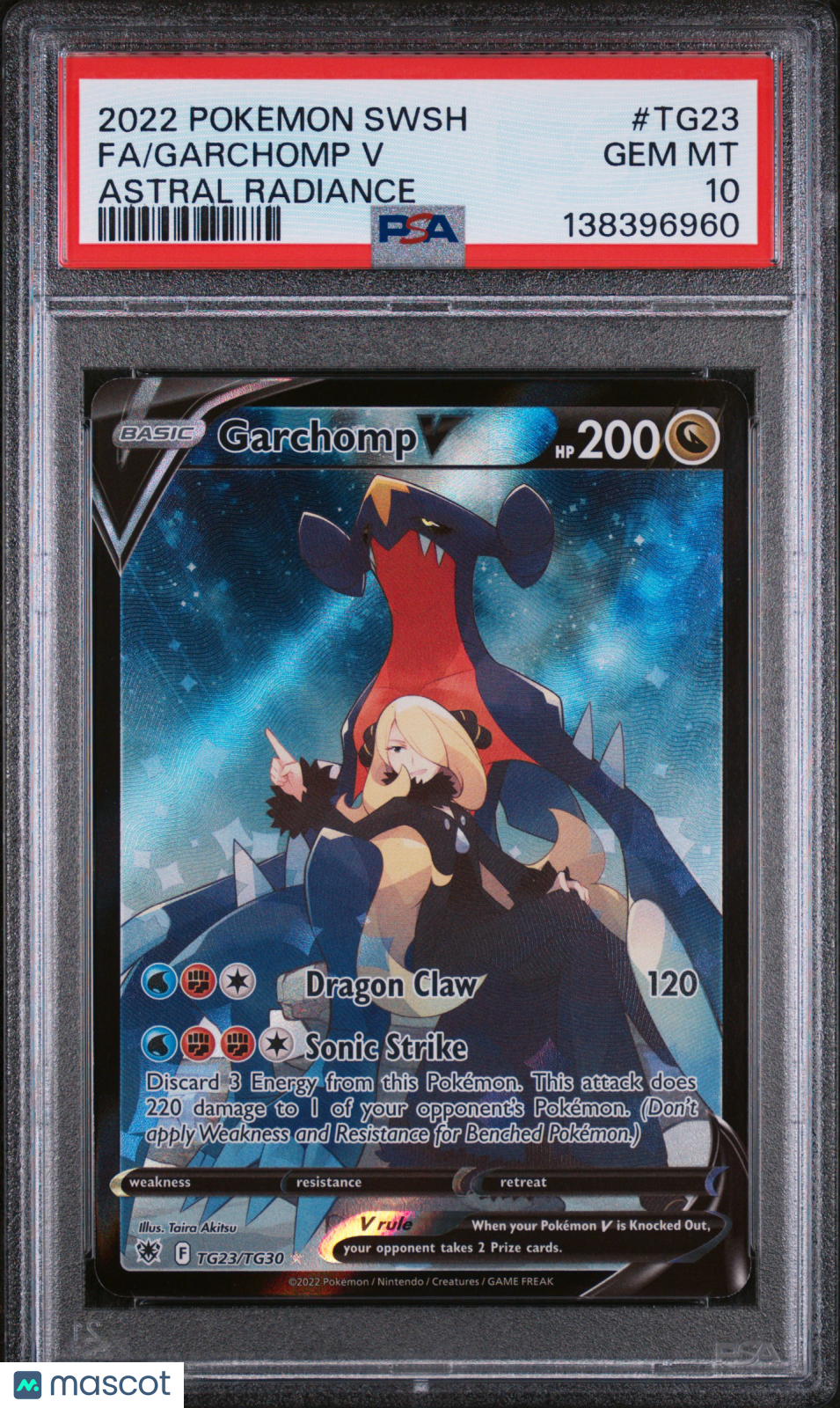 2022 Pokemon Sword & Shield Astral Radiance Garchomp V #TG23 PSA 10
