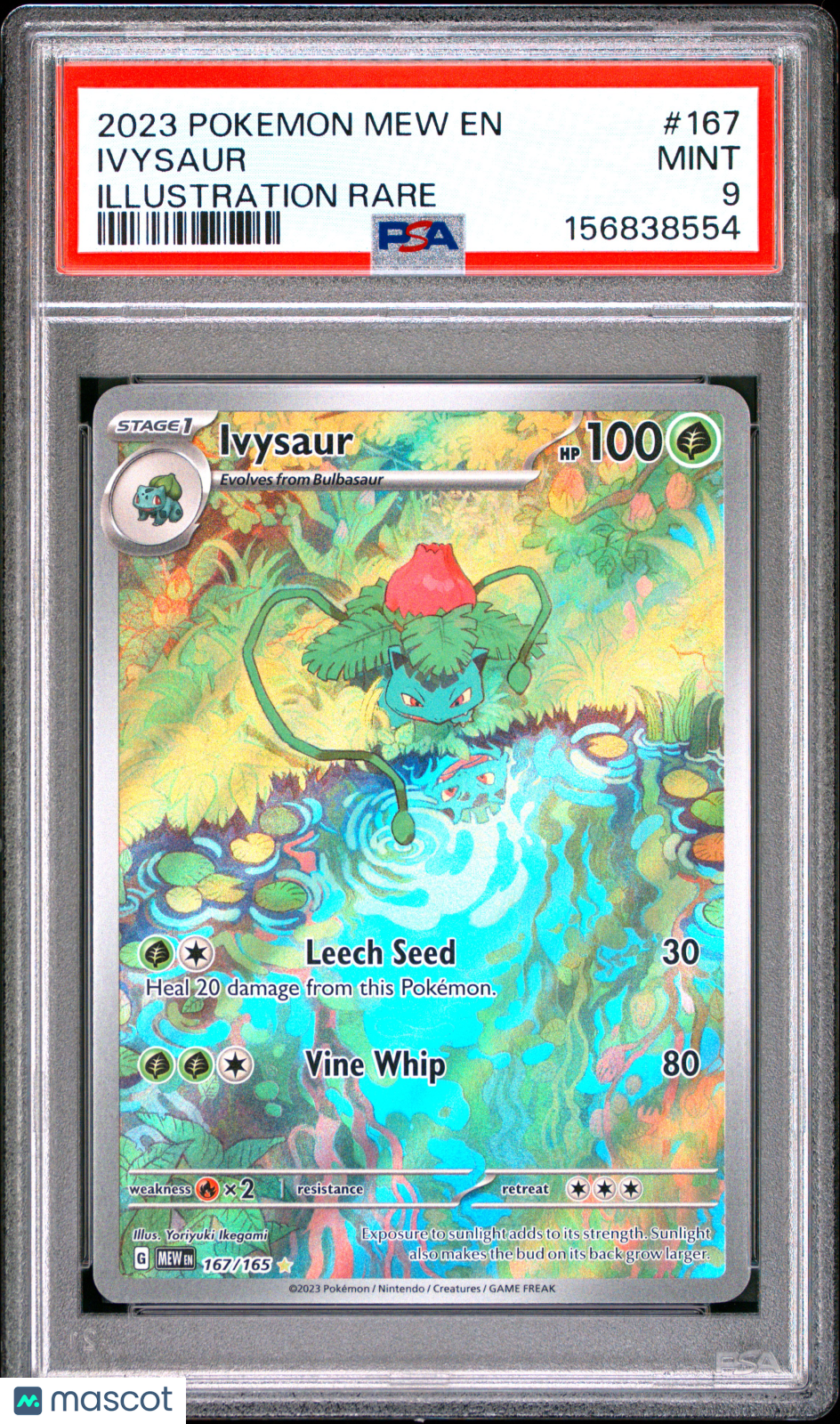 2023 Pokemon Mew EN-151 Ivysaur #167 PSA 9