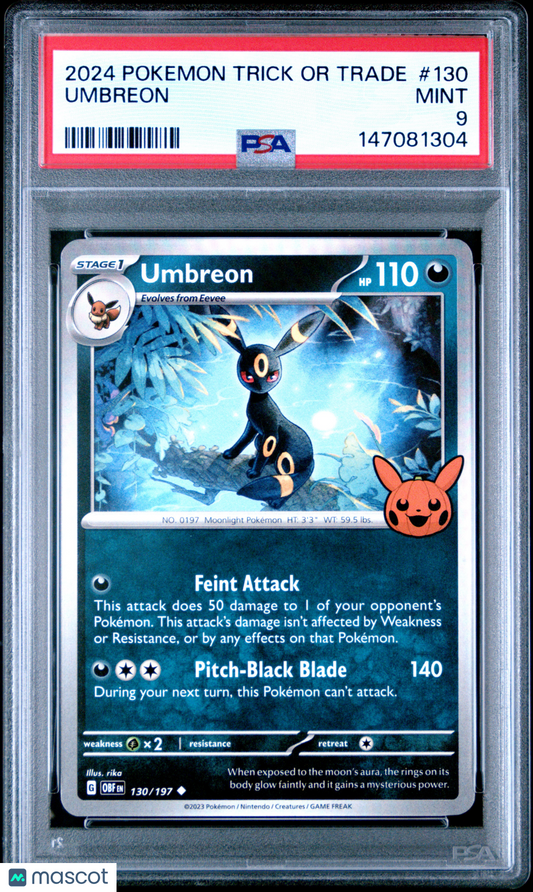 2024 Pokemon Trick Or Trade Umbreon #130 PSA 9