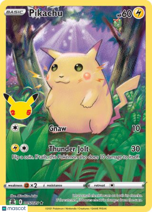 2021 Pokemon Celebrations Pikachu #005 AGS 10