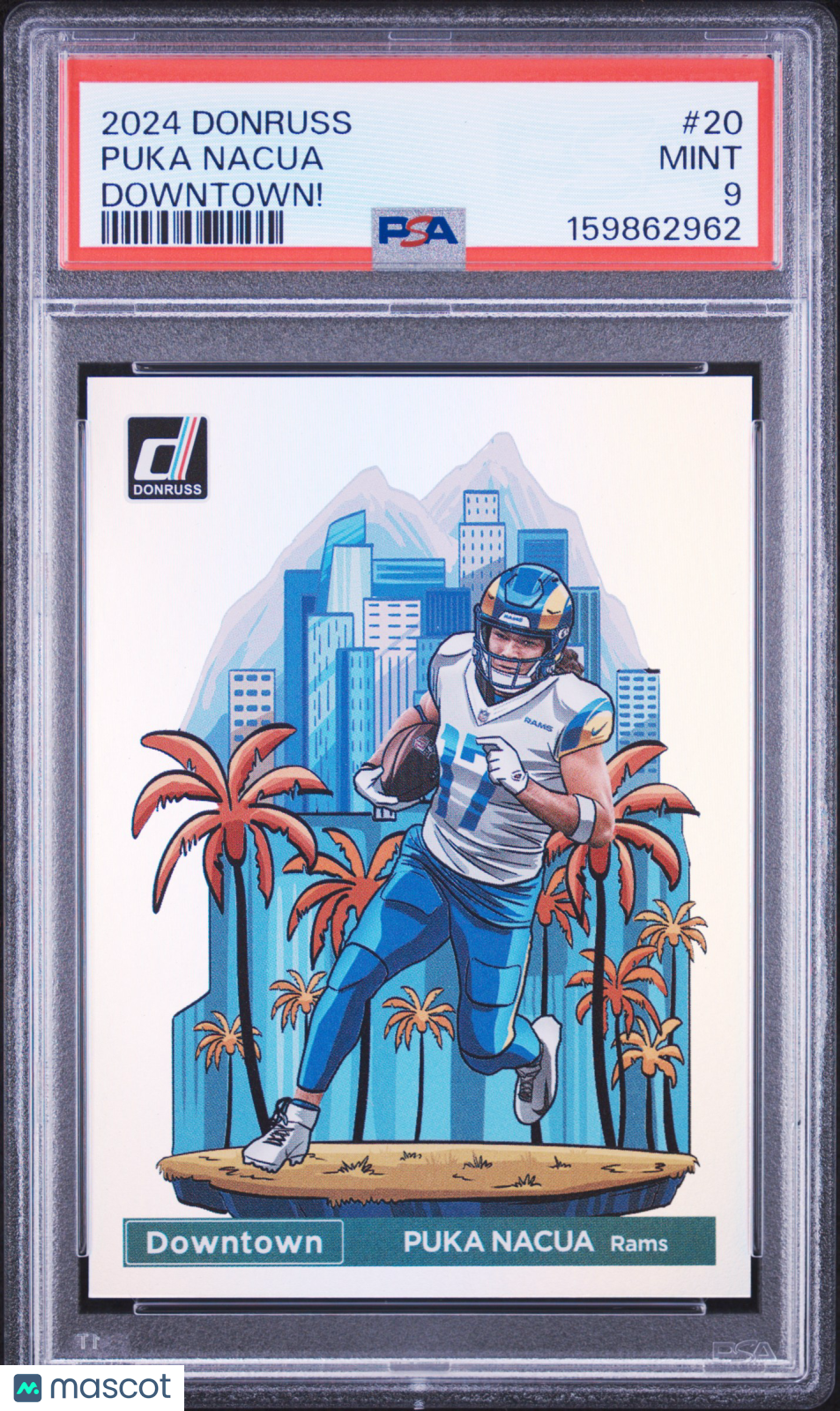 2024 Panini Donruss Downtown! Puka Nacua #20 PSA 9