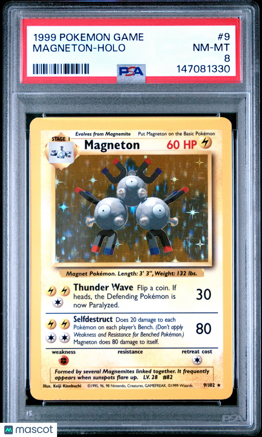 1999 Pokemon Game Magneton #9 PSA 8