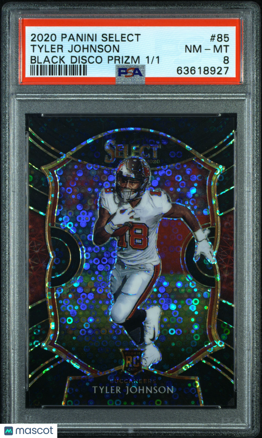 2020 Panini Select Tyler Johnson #85 Black Disco Prizm PSA 8