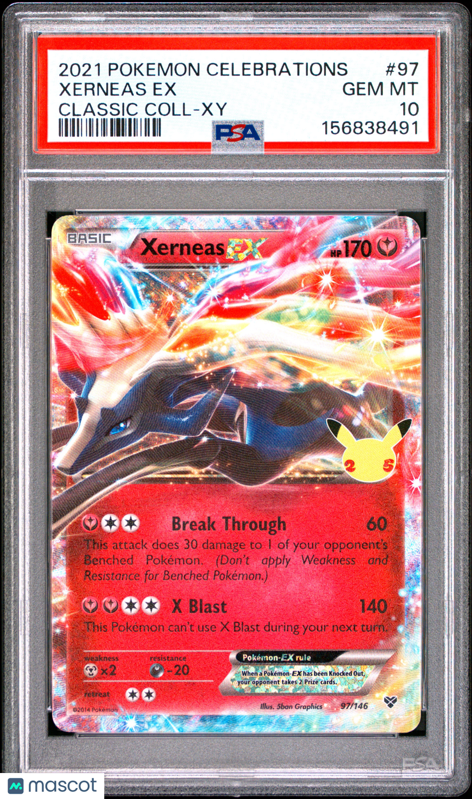 2021 Pokemon Celebrations Classic Collection Xerneas EX #97 PSA 10
