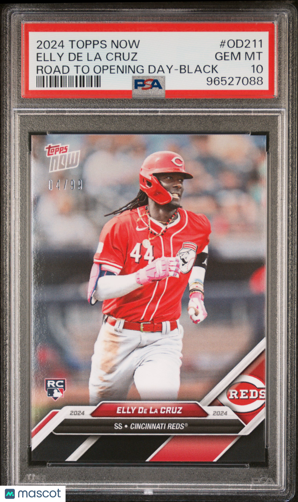 2024 Topps Now Road To Opening Day Elly De La Cruz #OD211 Black PSA 10