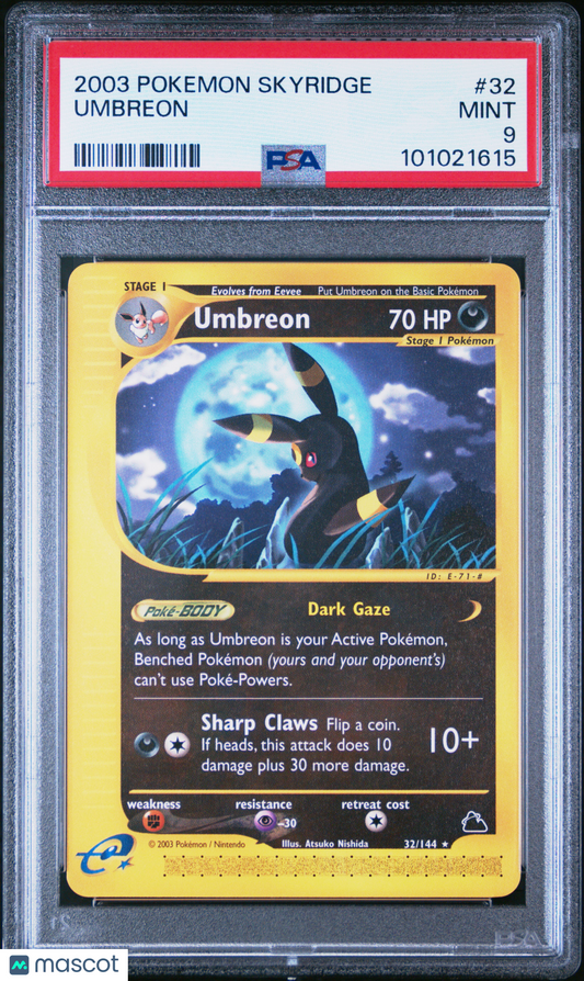 2003 Pokemon Skyridge Umbreon #32 PSA 9