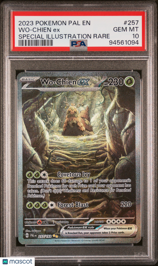 2023 Pokemon Pal EN-Paldea Evolved Wo-Chien EX #257 Special Illustration Rare PSA 10
