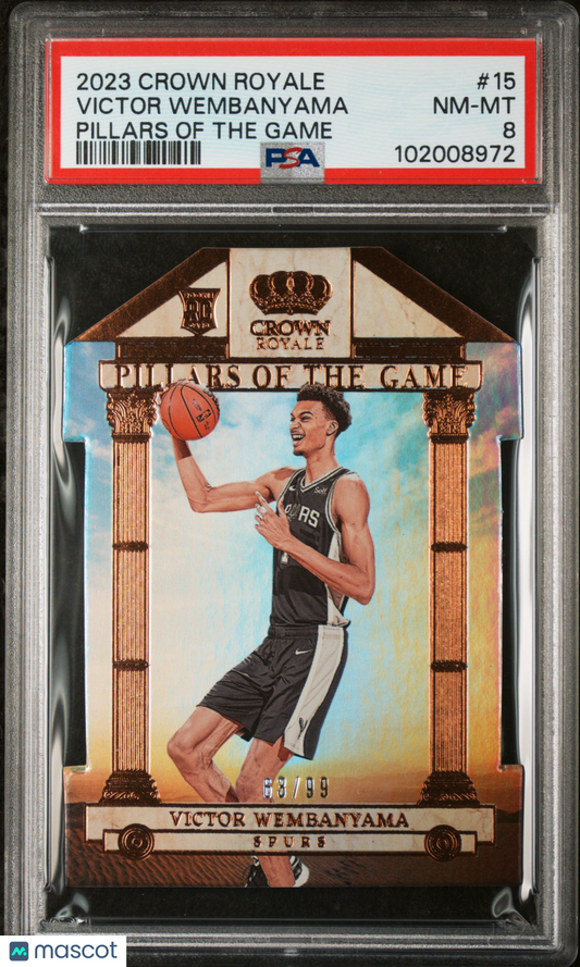2023 Panini Crown Royale Pillars Of The Game Victor Wembanyama #15 PSA 8