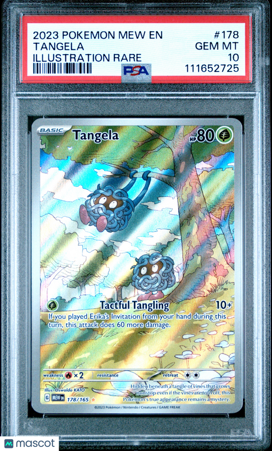2023 Pokemon Mew EN-151 Tangela #178 Illustration Rare PSA 10
