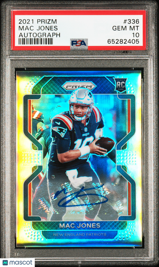 2021 Panini Prizm Mac Jones #336 Autograph PSA 10