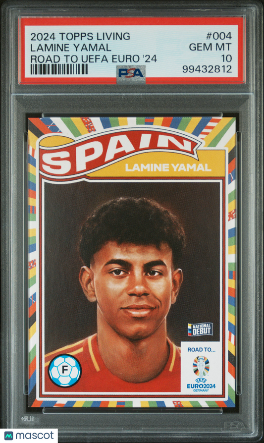 2024 Topps Living Road To UEFA Euro 2024 Lamine Yamal #004 '24 PSA 10