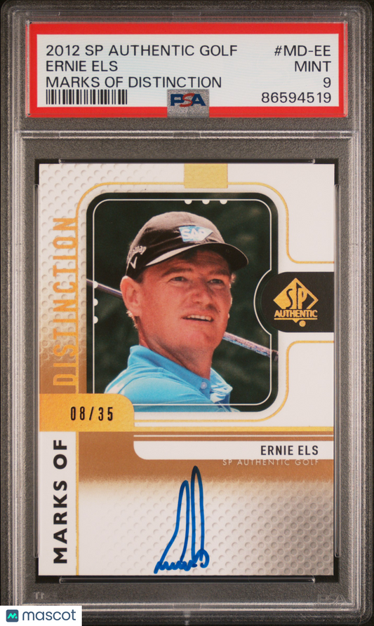 2012 SP Authentic Golf Marks Of Distinction Ernie Els #MD-EE PSA 9