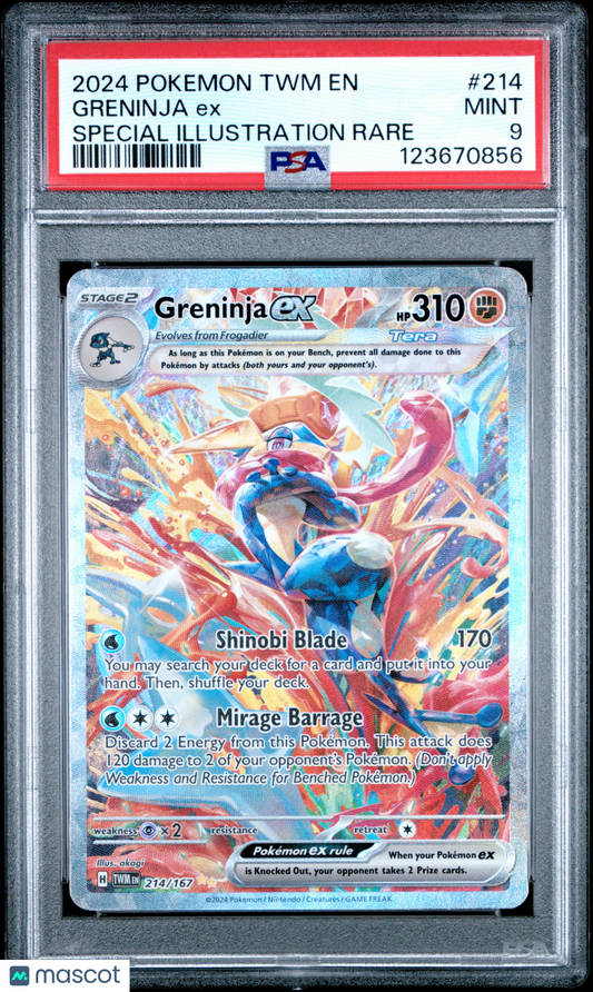2024 Pokemon Twilight Masquerade Greninja EX #214 SIR PSA 9