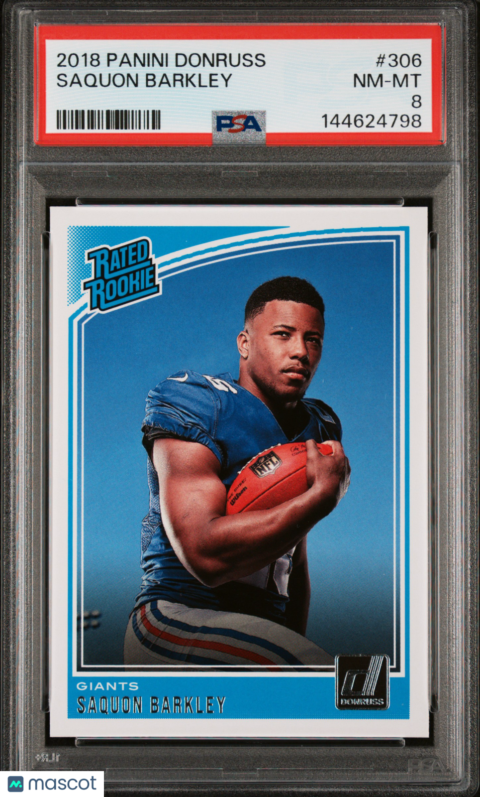 2018 Panini Donruss Saquon Barkley #306 PSA 8