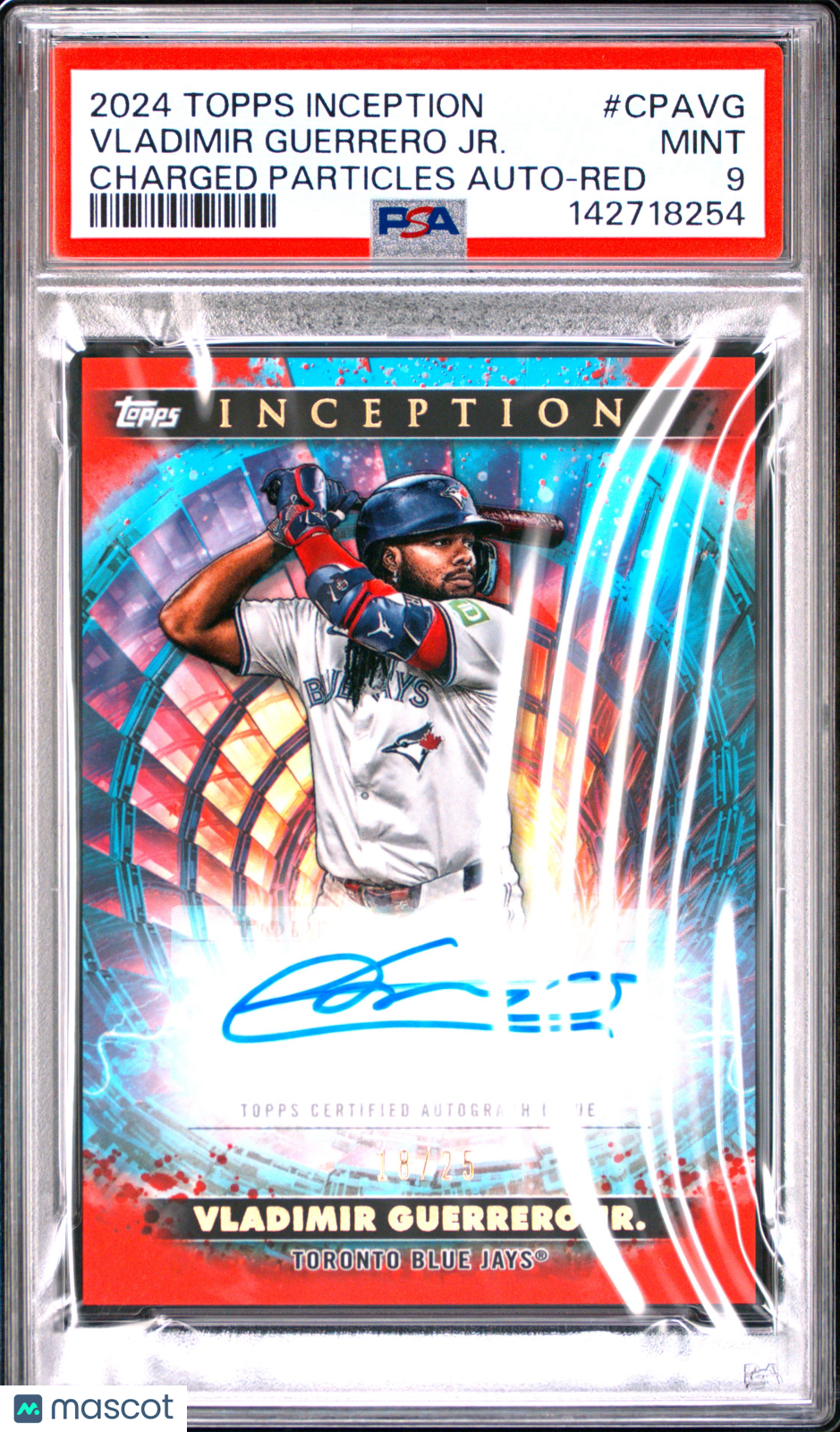 2024 Topps Inception Charged Particles Autographs Vladimir Guerrero JR. #CPAVG Red PSA 9