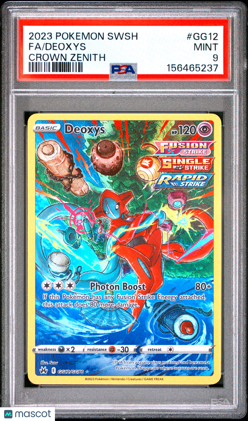 2023 Pokemon Sword And Shield Crown Zenith Deoxys #GG12 Crown Zenith Fa PSA 9