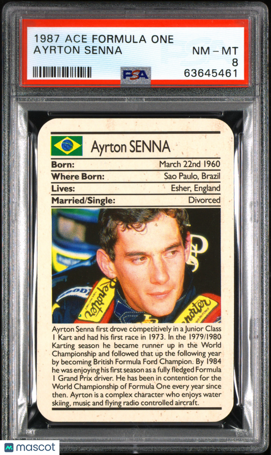 1987 Ace Formula One Ayrton Senna PSA 8