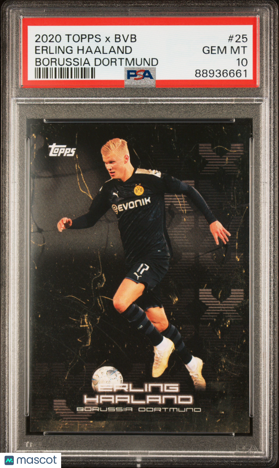 2020 Topps X BVB Borussia Dortmund Erling Haaland #25 PSA 10