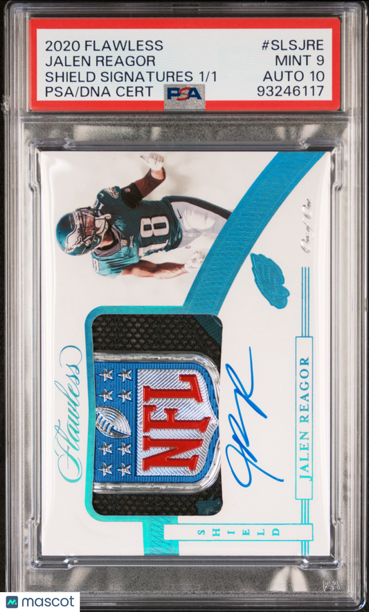 2020 Panini Flawless Jalen Reagor #SLSJRE Shield Signatures PSA 9 Auto 10