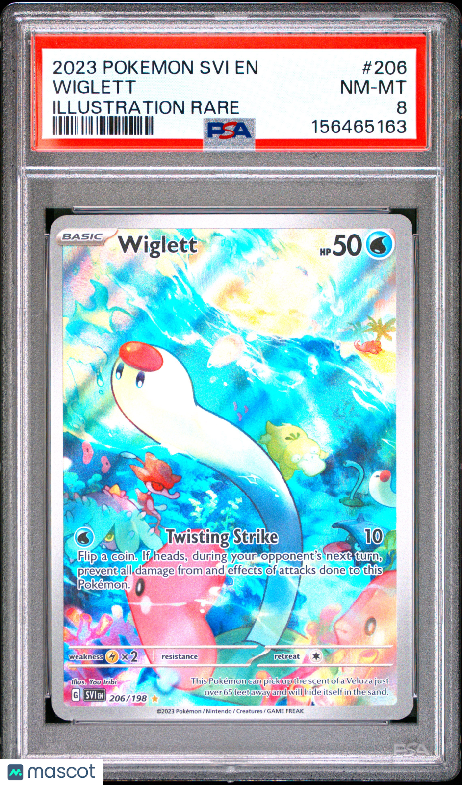 2023 Pokemon Svi EN-Scarlet & Violet Wiglett #206 Illustration Rare PSA 8