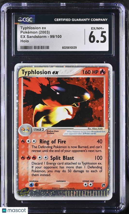 2003 Pokemon EX Sandstorm Typhlosion ex #99/100 CGC 6.5