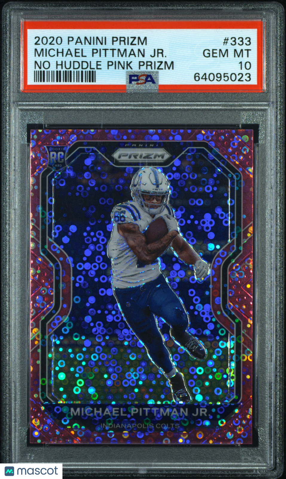 2020 Panini Prizm Michael Pittman JR. #333 No Huddle Pink PSA 10