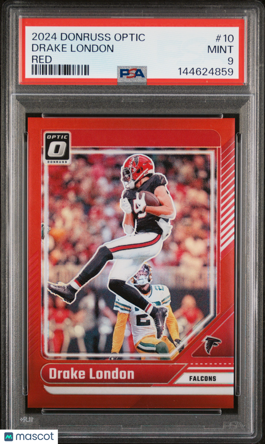 2024 Panini Donruss Optic Drake London #10 Red 072/125 PSA 9