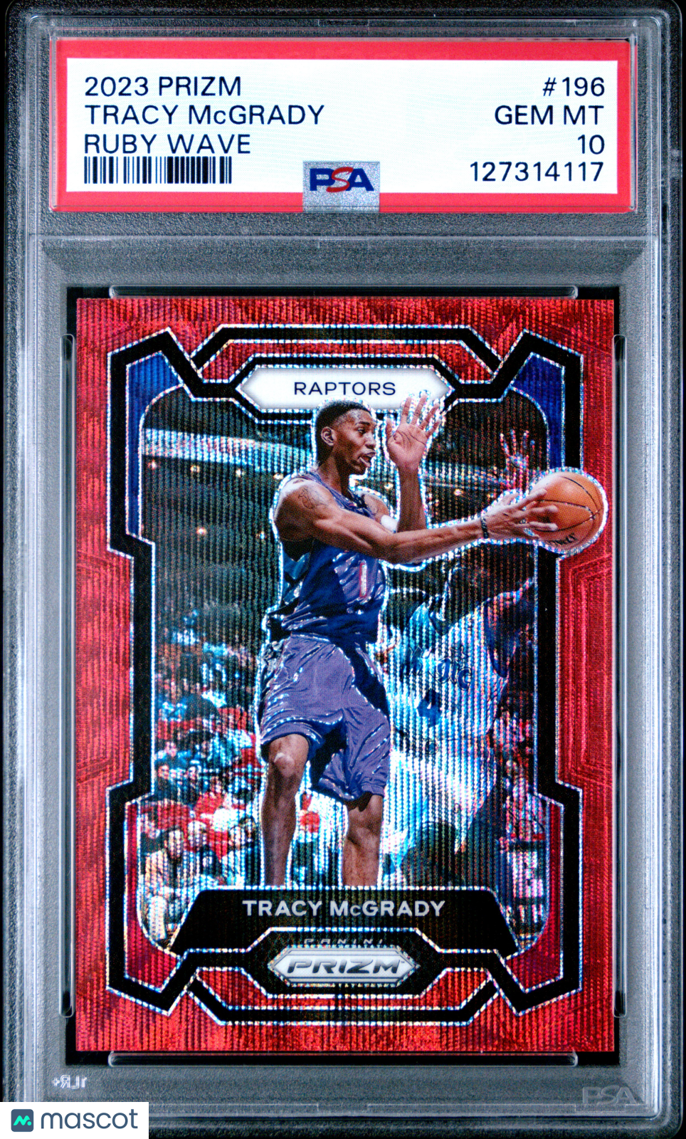 2023 Panini Prizm Tracy Mcgrady #196 Ruby Wave PSA 10
