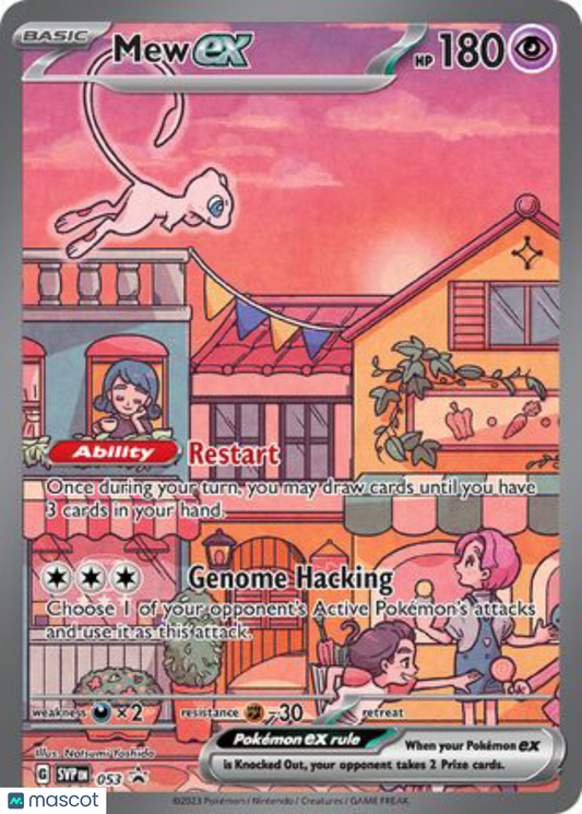 Pokemon 2023 Scarlet and Violet Promos Mew ex #053 Unlimited AGS 10