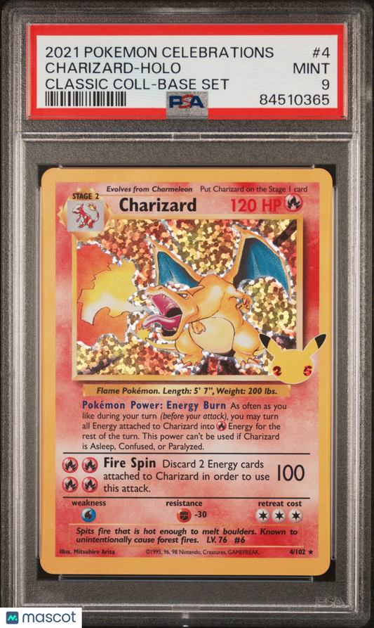 2021 Pokemon Celebrations Classic Collection Charizard #4 PSA 9