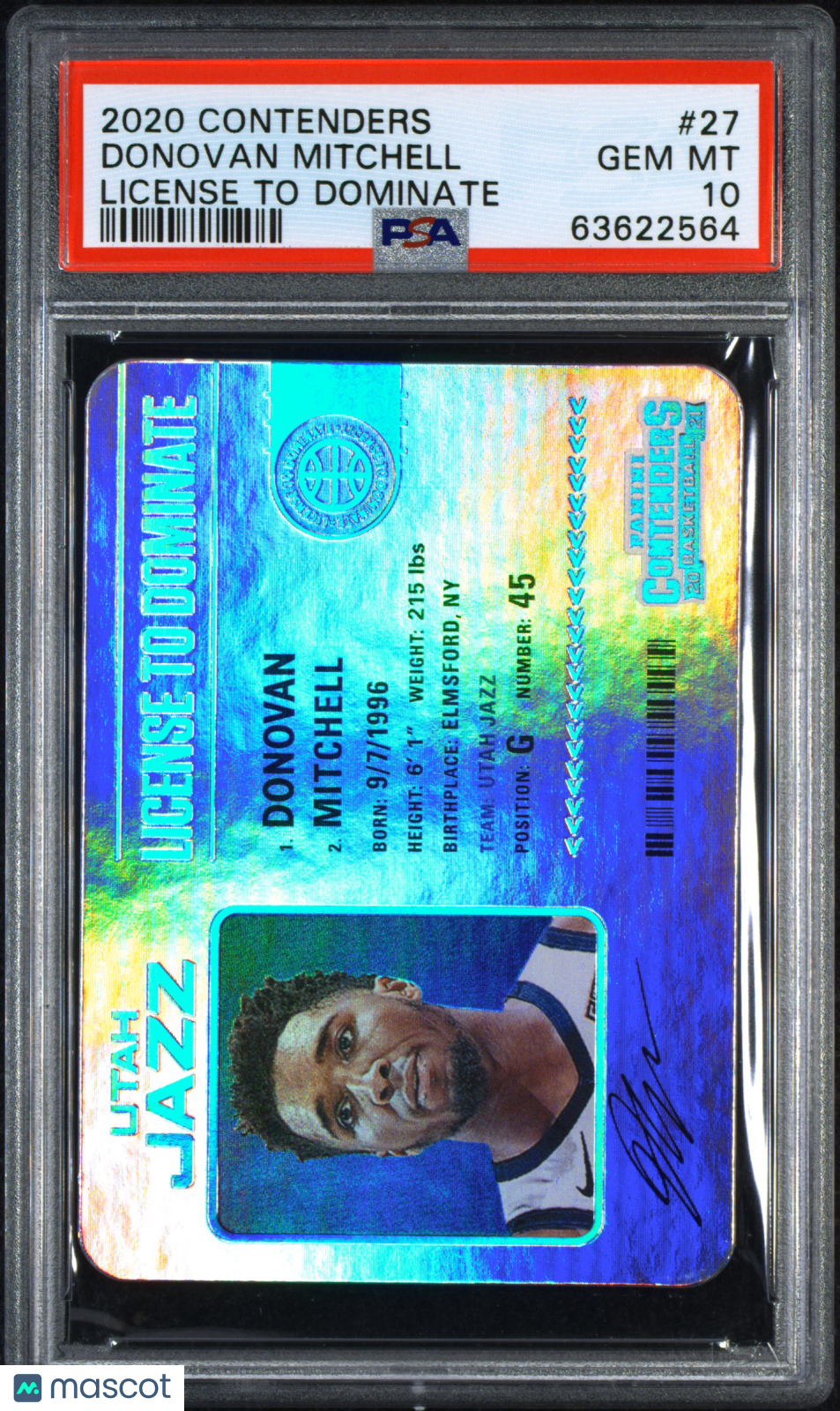 2020 Panini Contenders License To Dominate Donovan Mitchell #27 PSA 10