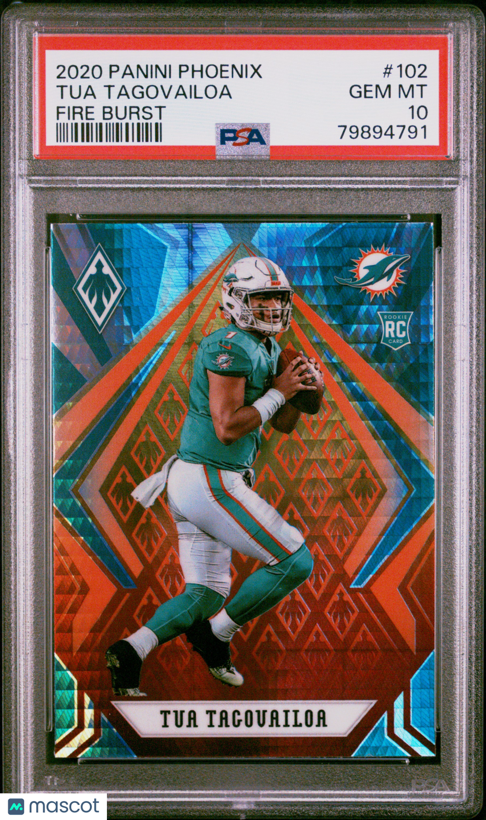 2020 Panini Phoenix Tua Tagovailoa #102 Fire Burst PSA 10