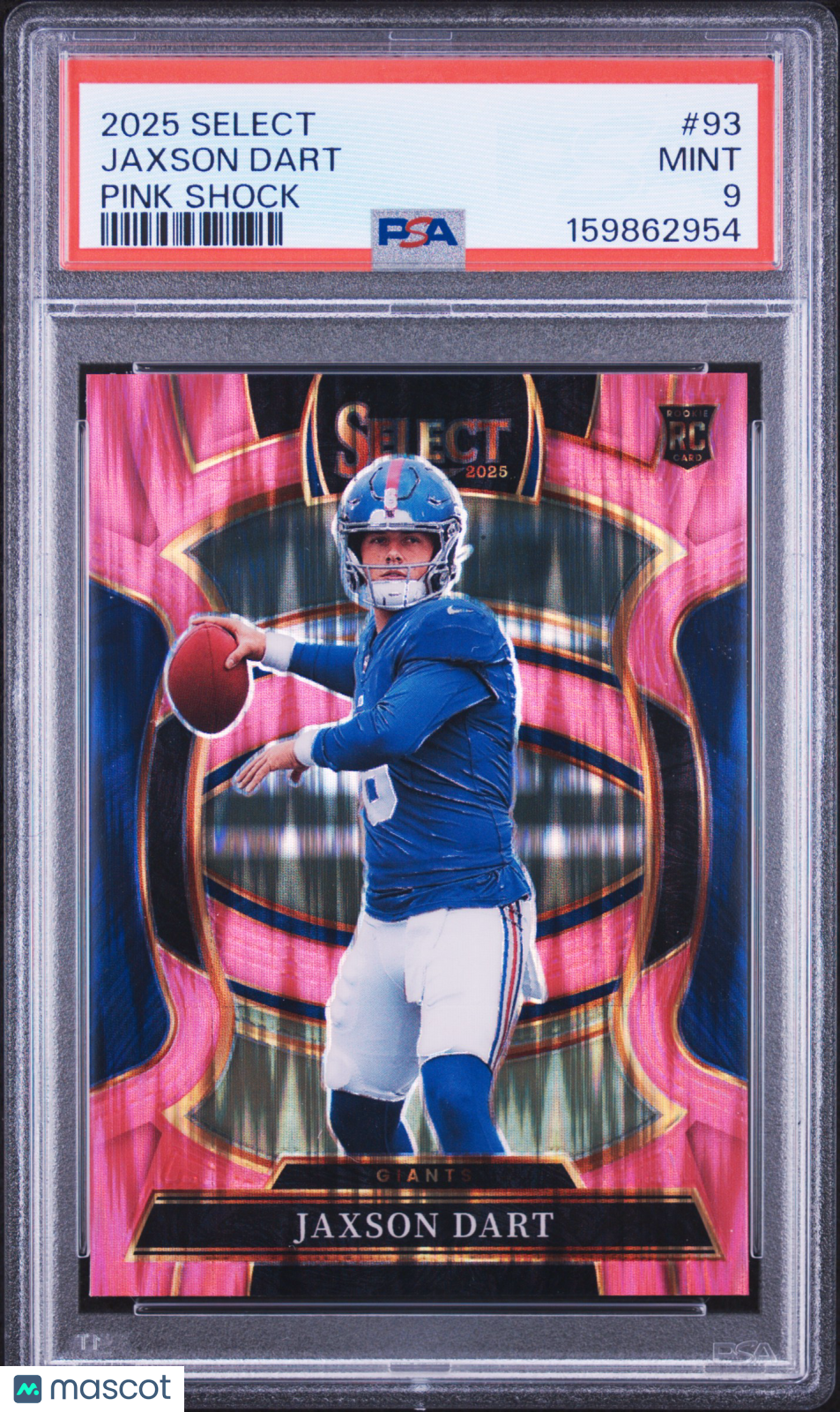 2025 Panini Select Jaxson Dart #93 Pink Shock PSA 9