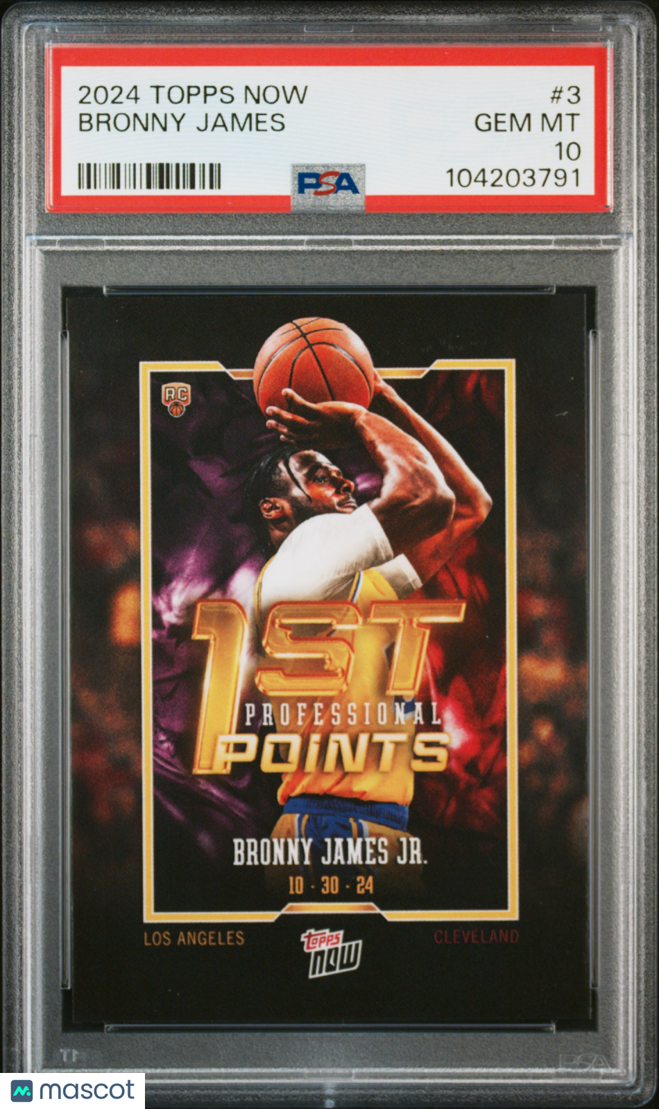 2024 Topps Now Bronny James #3 PSA 10