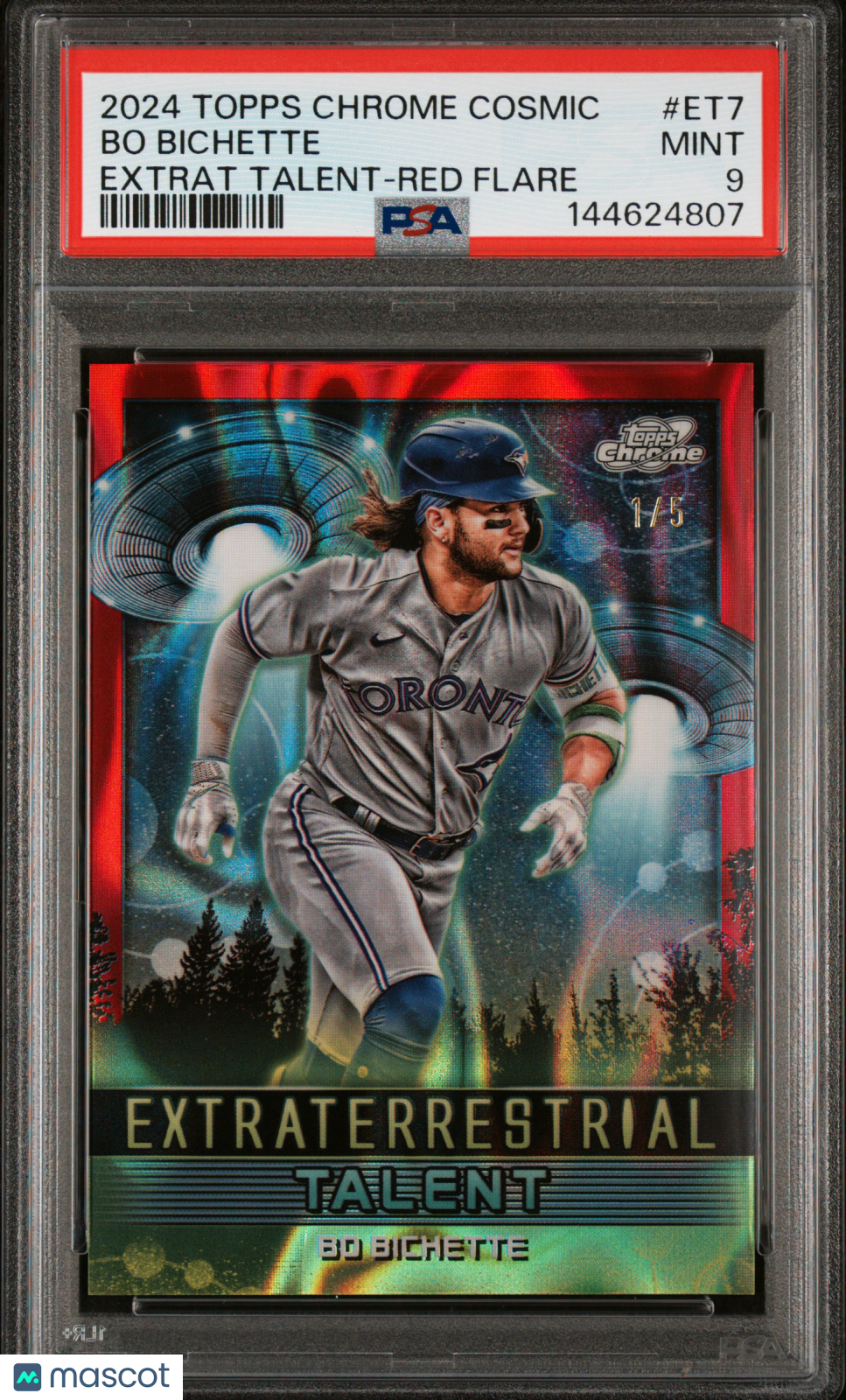 2024 Topps Cosmic Chrome Extraterrestrial Talent Bo Bichette #ET7 Red Flare PSA 9
